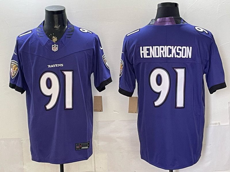 Men Baltimore Ravens #91 Hendrickson blue Nike 2026 NFL Jersey 0593